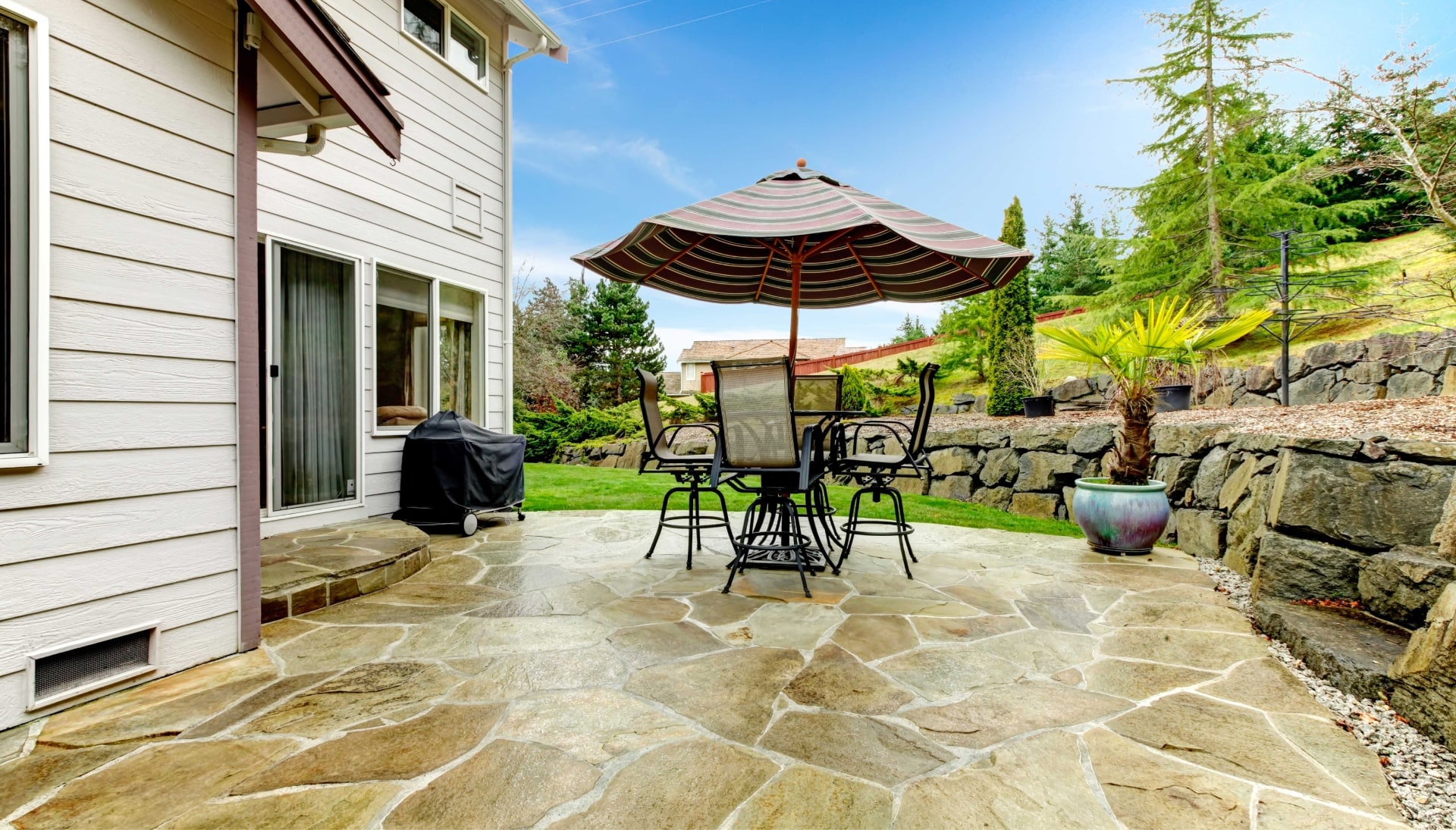 Beautifully Textured and Patterned Concrete Patios in Syracuse, New York area!